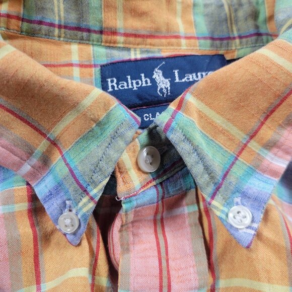 Polo Ralph Lauren Shirt Mens 2XL Colorful Button Up Plaid Colorful Lightweight - Picture 8 of 9